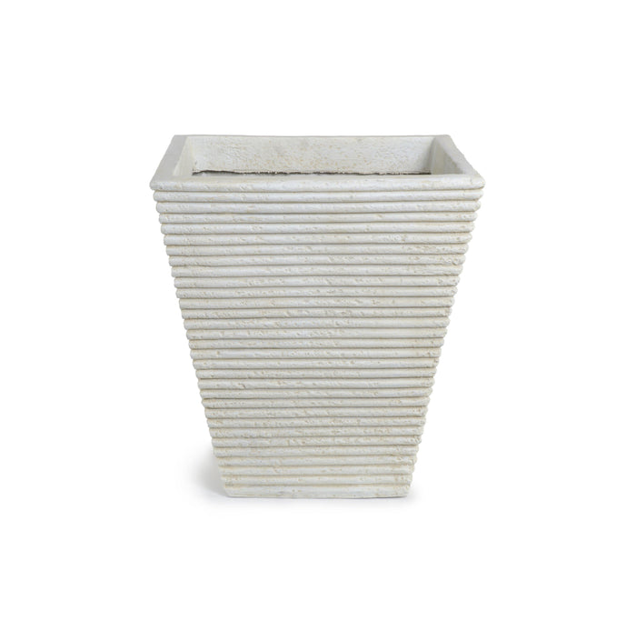 Square Ribbed Planter - 16" W - New Growth Designs