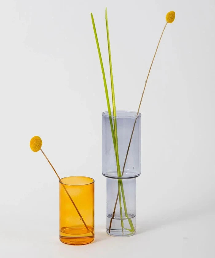 Stacking Glass Vase Orange / Gray