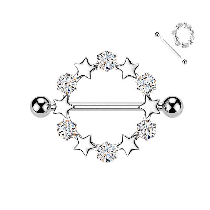 Stars Nipple Shield 14G (Single)