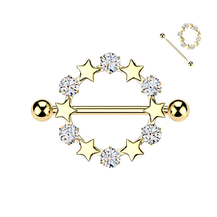 Stars Nipple Shield 14G (Single)