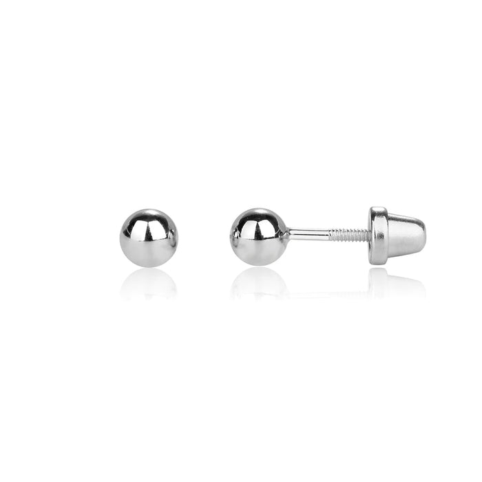 Sterling Silver Ball Stud Earrings
