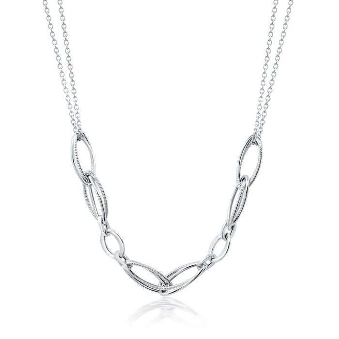 Sterling Silver Multi-Link Necklace | Washington Diamond