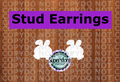 STUD  Bunny butt earrings  - BULK PURCHASE 10pair