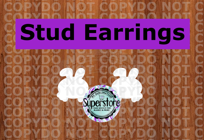 STUD  Bunny butt earrings  - BULK PURCHASE 10pair