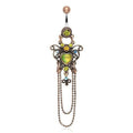 Body Jewelry - Stylised Butterfly Steampunk Belly Bar
