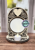 Sublimation & Wood memorial (Heart & wing)
