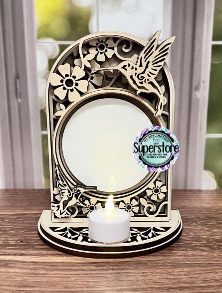 Sublimation & Wood memorial (Humming bird)