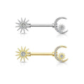 Body Jewelry - Sun And Moon Nipple Bar 14G