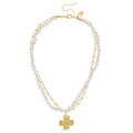 Susan Shaw Cross Piper Paperclip Necklace