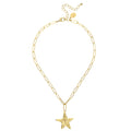 Susan Shaw Star Paperclip Necklace