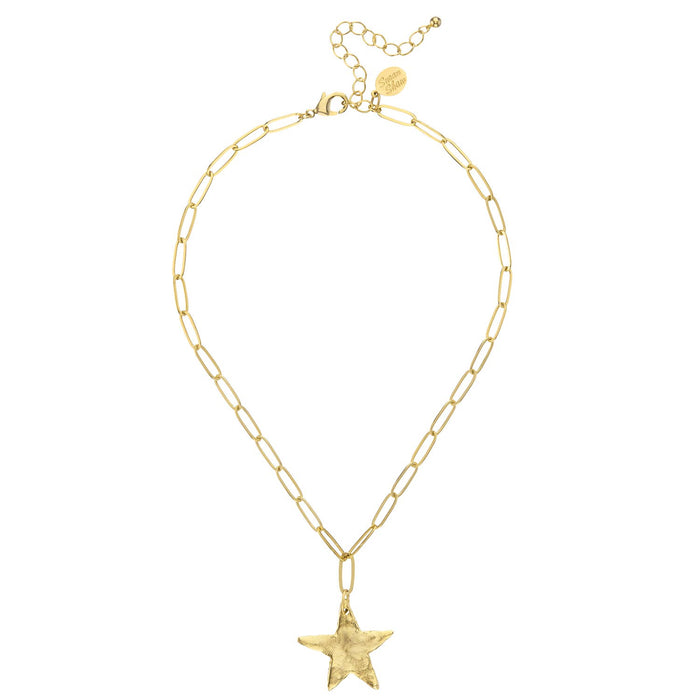Susan Shaw Star Paperclip Necklace