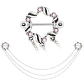 Body Jewelry - Swirl Triple Chain Nipple Shield 14G