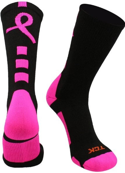 Baseline Aware - Pink Ribbon Crew Sock (LBBPC) | Size Small