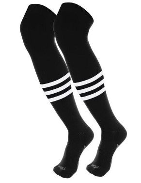 Dugout Striped Over the Knee Baseball/Softball Socks - Pattern B (DNK1) | Size Small