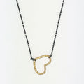 Textured Heart Necklace (N1107) - DanaReedDesigns