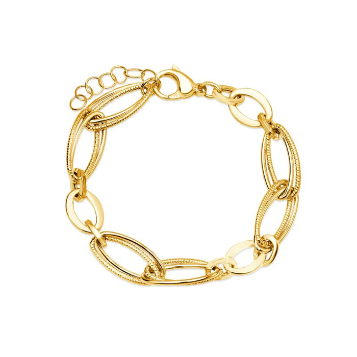 Textured Paperclip Link Bracelet | Washington Diamond