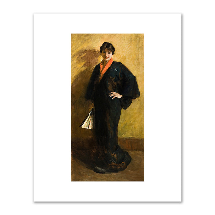 William Merritt Chase, The Blue Kimono, 1915, Philbrook Museum of Art, Tulsa, Oklahoma. Fine Art Prints in various sizes by Museums.Co