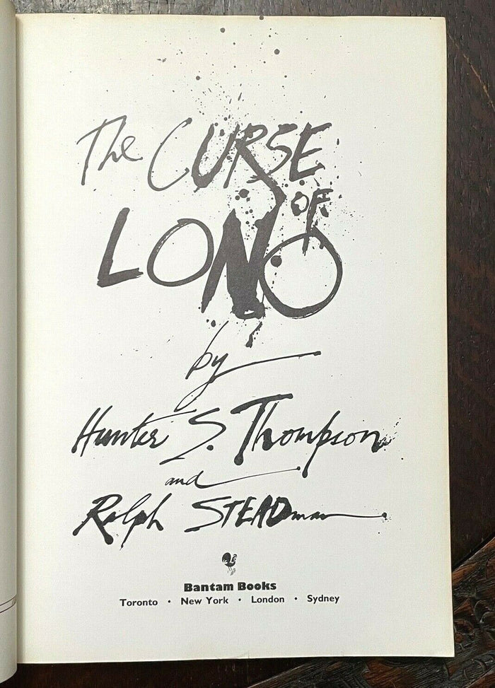 THE CURSE OF LONO - HUNTER S. THOMPSON, 1st 1983 HALLUCINATION ECCENTRIC HAWAII