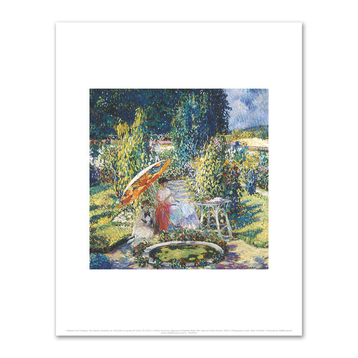 Frederick Carl Frieseke, The Garden Umbrella, by 1910, Telfair Museums. Fine Art Prints in various sizes by Museums.Co