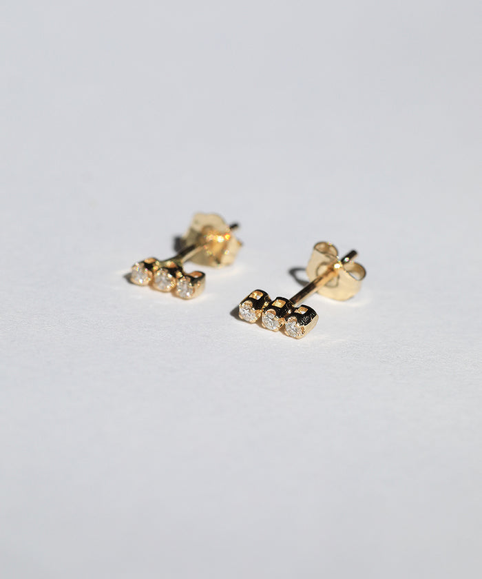 Tiny Diamond Bar Stud