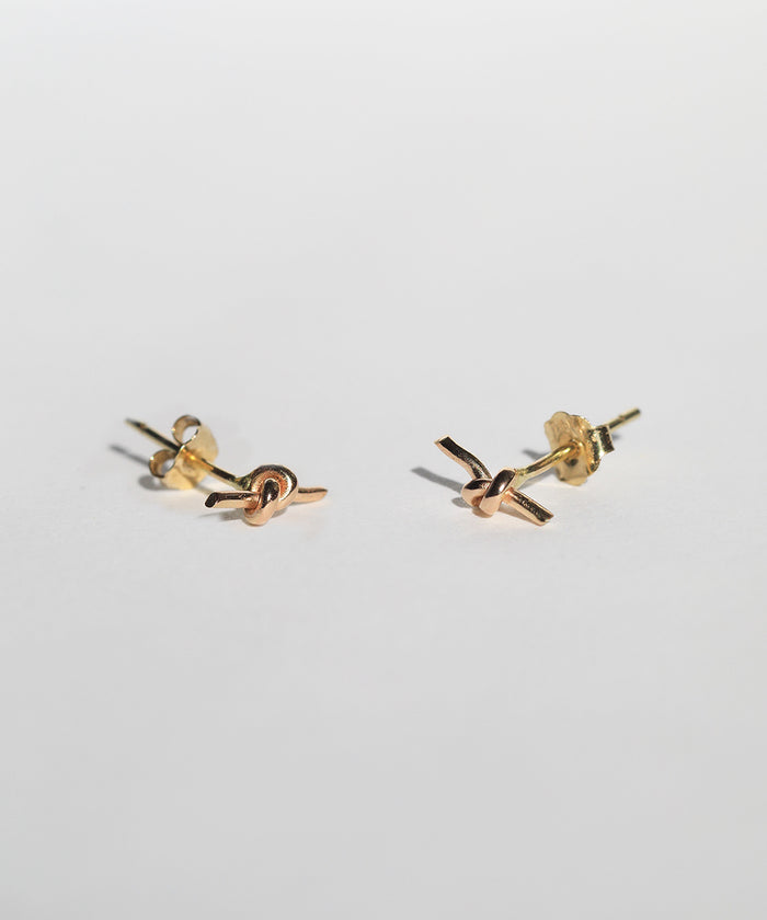 Tiny Love Knot Stud Earrings