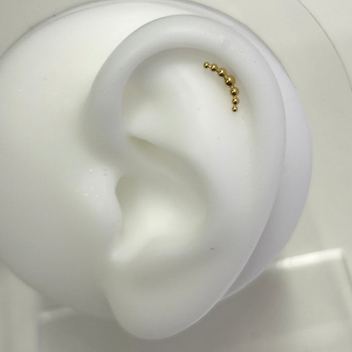 Titanium Beaded Row Labret 16G