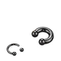 Body Jewelry - Titanium I.T. Black Horseshoe