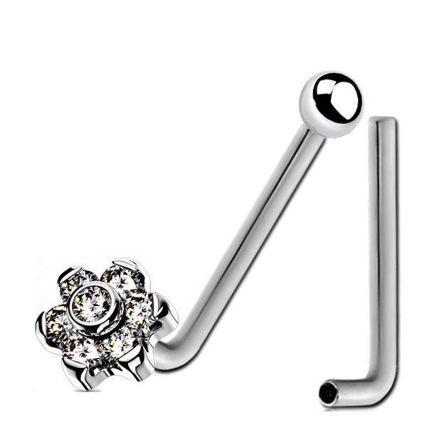 Body Jewelry - Titanium I.T. Flower Christina Bar 14G