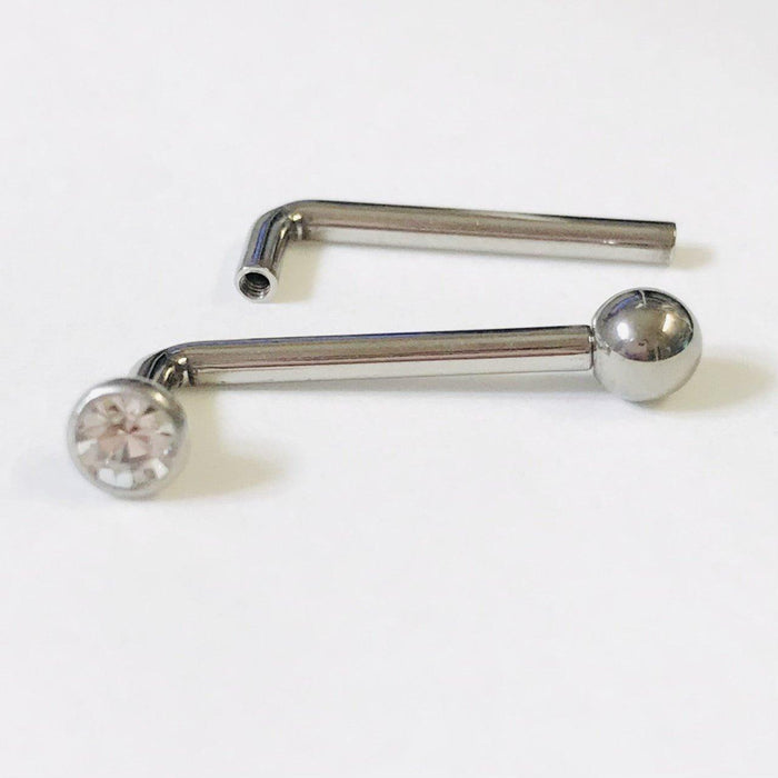 Body Jewelry - Titanium I.T. Gem Christina Bar 14G