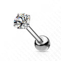 Body Jewelry - Titanium Prong Cartilage Bar 18G 16G