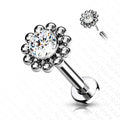 Body Jewelry - Titanium Threadless Beaded Gem Labret