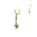 Titanium Threadless Butterfly Curve 16G