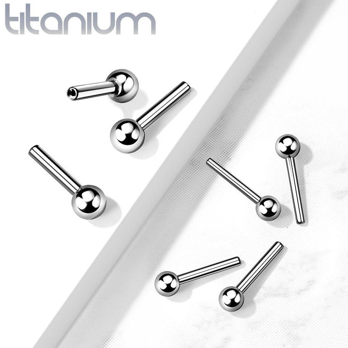 Body Jewelry - Titanium Threadless Cartilage Bar 18G - 14G