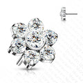 Body Jewelry - Titanium Threadless Flower End