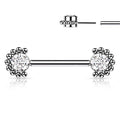Body Jewelry - Titanium Threadless Gem Bead Nipple Bar
