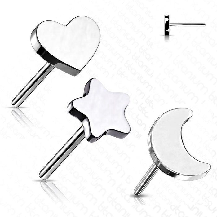 Body Jewelry - Titanium Threadless Logo End