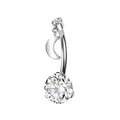 Body Jewelry - Titanium Threadless Moon Belly Bar 14G