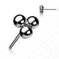 Body Jewelry - Titanium Threadless Tri Ball End