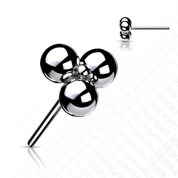 Body Jewelry - Titanium Threadless Tri Ball End