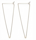 Triangle Hoops- Sterling Silver