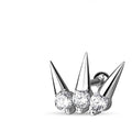 Body Jewelry - Triple Spike Gem Cartilage Bar 16G