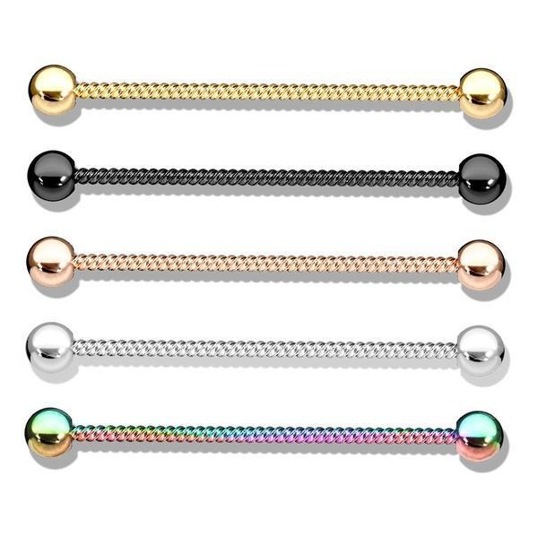 Body Jewelry - Twisted Industrial 14G 38mm