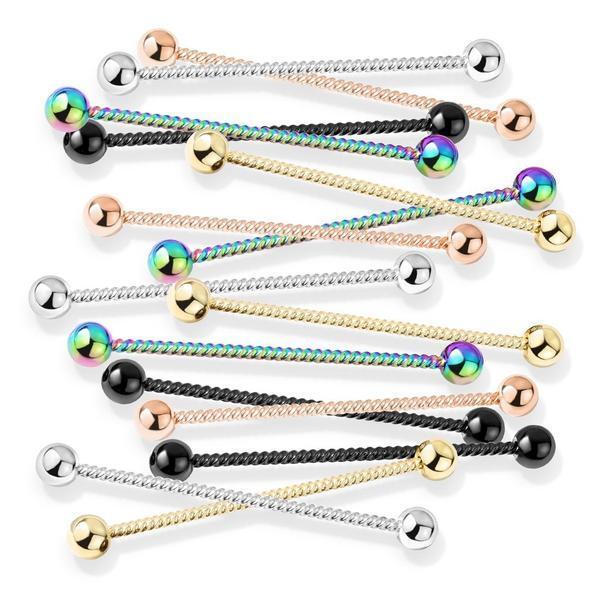 Body Jewelry - Twisted Industrial 14G 38mm