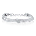 Two Ring Sterling Silver Bracelet | Washington Diamond