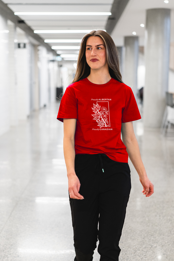 UNA - Proudly Albertan, Proudly Canadian - Essential T-Shirt