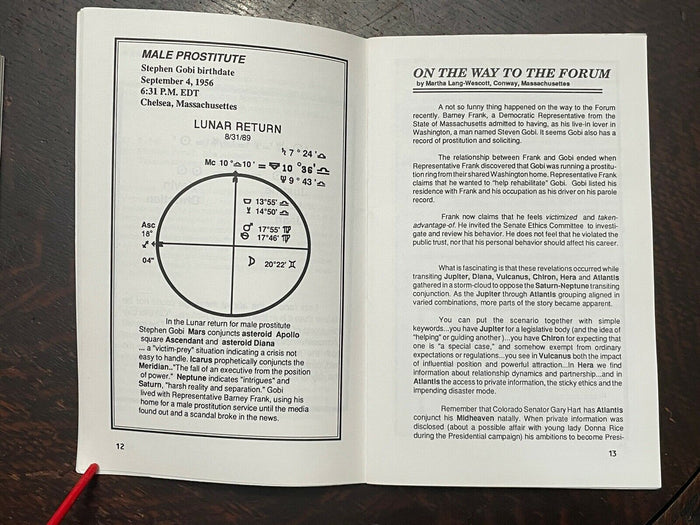 URANIAN FORUM MAGAZINE - 1989 - ASTROLOGY CURRENT EVENTS DIVINATION PROPHECY