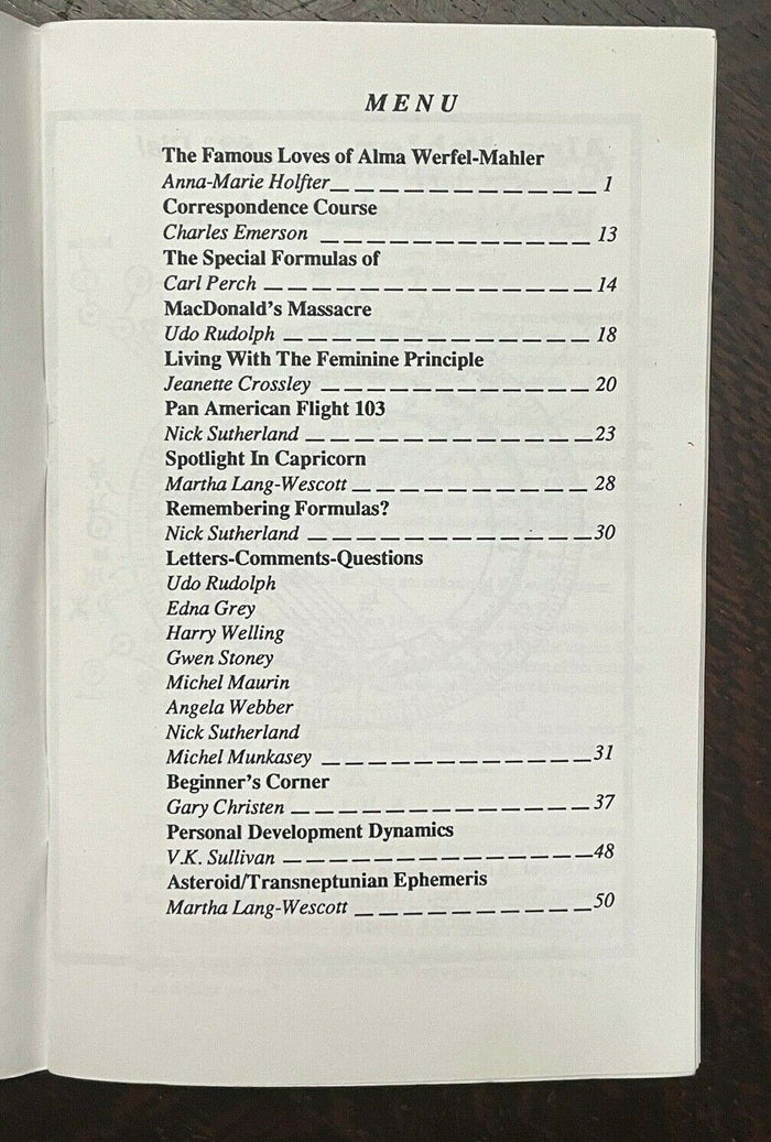 URANIAN FORUM MAGAZINE - Jan 1990 - ASTROLOGY CURRENT EVENTS DIVINATION PROPHECY