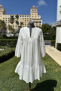 Vilagallo Taylor Sangallo Dress in White - Mildred Hoit