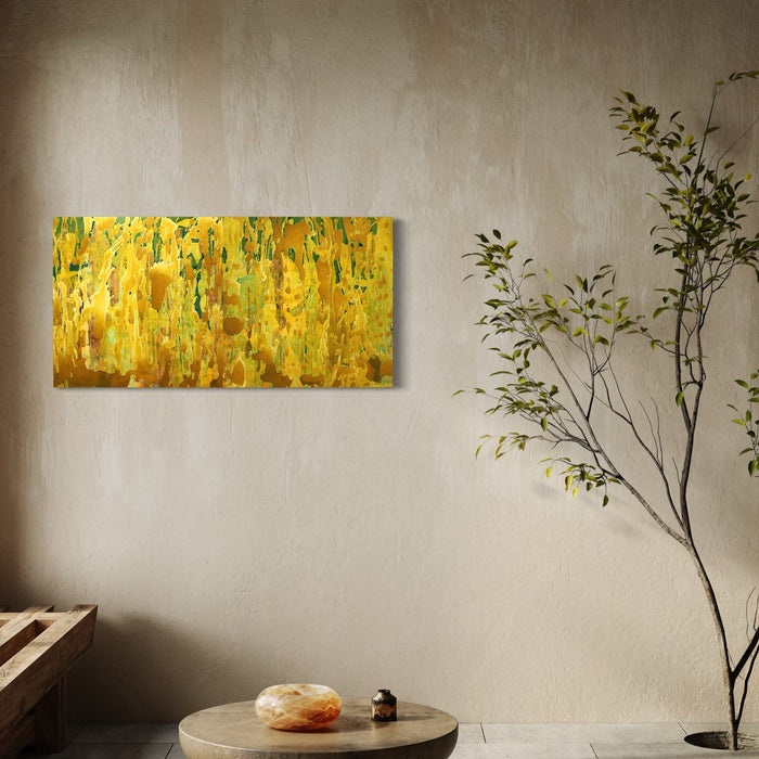 The artwork, Village in a Tree, by Marlene Struss, displayed in a room.