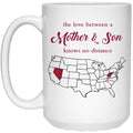 West Virginia Nevada The Love Between Mother And Son Mug - Mug Teezalo